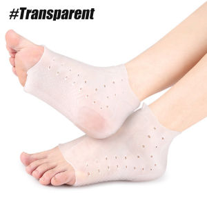 1/2/3Pairs Ankle Support Moisturizing Silicone Socks Open-Toe Heel Sleeves for Foot Care Pedicure Dry Cracked Feet Women Men