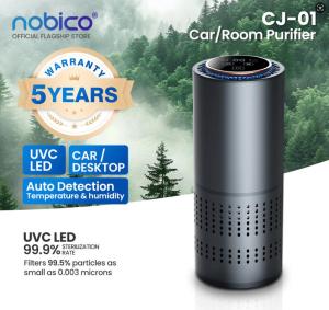 Nobico CJ-01-C Portable Car/Home/Office Air Purifier with H13 HEPA Filter UVC Germicidal & Ionizer Technology