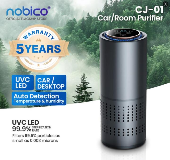 Nobico CJ-01 Portable Car/Home/Office Air Purifier with H13 HEPA Filter,  UVC Germicidal Ionizer Technology Lazada PH
