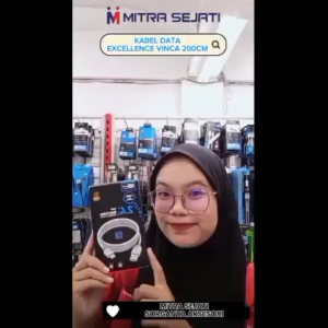 EXCELLENCE Kabel Data Vinca 2.4A Charger Micro/Type-C/Lightning 200cm High Quality