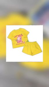 Bộ bé gái hình in capy bẩcho bé từ 6kg-27kg.BGL53