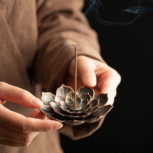 Creative Indoor Lotus Incense Holder Tea Ceremony Multi-Pore Sandalwood Incense Burner Vertical Home Use Mugwort 93501