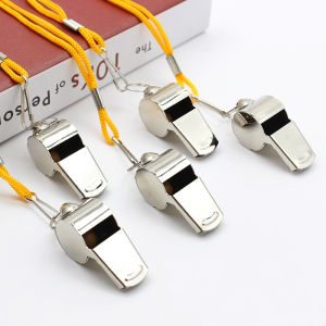 2 cái Còi trọng tài kim loại thể thao bóng bầu dục thép không gỉ chất lượng cao Còi bóng đá bóng đá bóng rổ bên đào tạo Trường Học cổ vũ công cụ