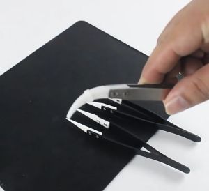 1PC Ceramic Tweezers Straight Tip Electronic Soldering Tweezers Anti-Static Reverse Acid Resistant Precision Chuck Ceramic Tweezers