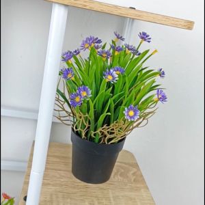 Tanaman Hias Pot Bunga Daisy Plastik Ornamen Artificial Dekorasi Pajangan Rumah COD PBP192