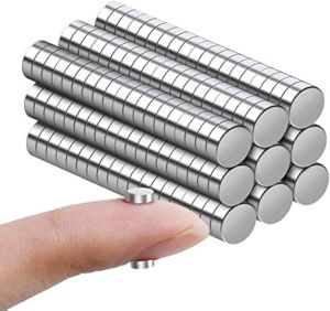 100Pcs Small Strong Magnets,8x2mm Refrigerator Magnets,Mini Round Magnets for Miniatures DIY Office Crafts and Science.