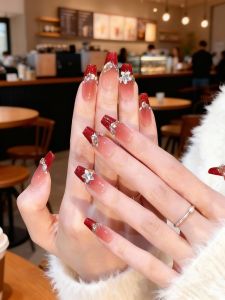 CHUBEISHI | Red Long Nail Stickers 2026 New Year Style Luxurious Autumn Winter Whitening