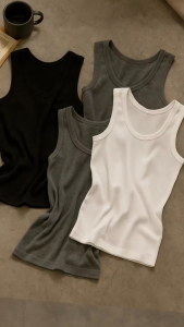 Kaos Singlet Pria Dewasa Bahan Rib Premium | Singlet Warna Polos