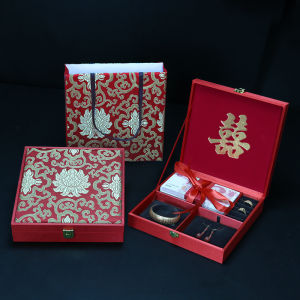 Offer Three Gold Gift Box Wedding Jewelry Box Offer Gift Box Cash Dowry Dowry Gold Jewelry Storage Box