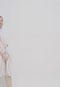 MFMW Monique Midi Dress Gamis Multicolor Motif Salur