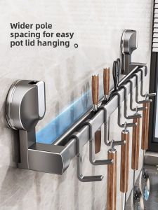 NIGESI | Multi-Function Kitchen Hanging Rack with Suction Cup Hooks