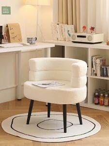 Single Sofa Nordic Style Makeup Chair Home Balcony Bedroom Lazy Comfortable Sofa Chair Cashmere