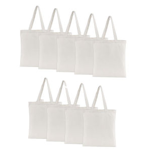 2/9 แพ็ค 12 ออนซ์กระเป๋าผ้าใบ - กระเป๋าแบบใช้ซ้ำได้สำหรับการระเหิด การวาดภาพ สำหรับคริสต์มาส วันฮาโลวีน วันขอบคุณพระเจ้า และของขวัญวันหยุด