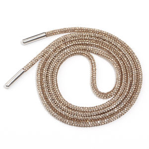 1meter 4mm Rhinestone Rope Glitter Crystal Rhinestone Cord Trim for DIY Clothes Hoodie Shoe Lace Rope Wedding Costume Decor