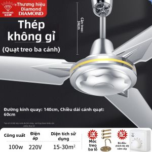 ZUANSHIPAI | Quạt Trần 5 Cánh Lực Gió Mạnh 56inch Điều Khiển Từ Xa