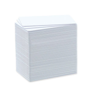 0.76mm PVC White Card For Card Printer Seaory Zebra Evolis Double-Sided Laminated Printing Supplies Standard CR80 86*54mm to Making Badge Card Student VIP Membership Horizontal and Vertical Punch Cards