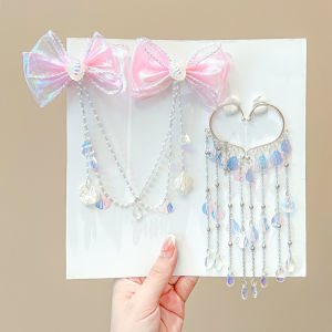 Snow Princess Charm Forehead Chain Hair Clip