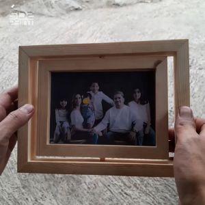 Cetak Foto Termasuk Bingkai Foto Kayu 360 Derajat Transparan Ukuran 4R Depan Belakang Bisi Di Simpan Foto
