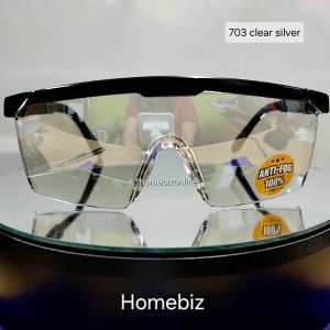 Action Eyewear รุ่น 703 Clear Silver แว่นตานิรภัย แว่นการแพทย์ แว่นกันสะเก็ด Safety Glasses แว่นป้องกัน แว่นกันลม Action Eyeware ****แถมฟรี ซองผ้าใส่แว่น***