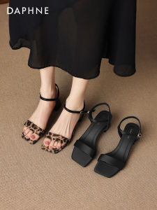 Daphne | Leopard Print French Comfortable High Heel Sandals