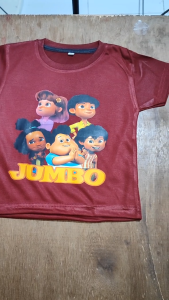 Baju Kaos Harian Atasan Anak Perempuan Karakter Kartun Jumbo Dan Teman Lucu Usia 1 - 10 Tahun - DTF