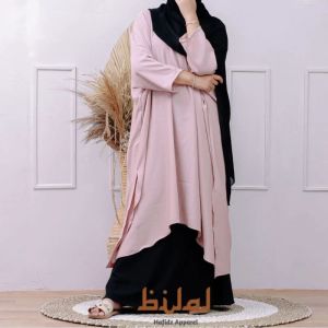 ALEEZA DRESS Bahan Shakila Premium | Tunik Abaya Saja | gamis Lebaran 2025