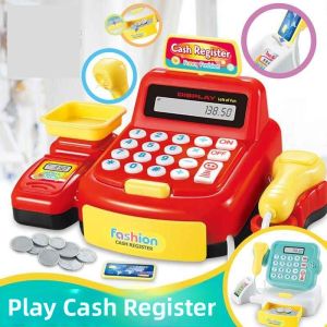 Besee | Educational Pretend Play Toy Kitchen Cash Register with Sound and Light Scanner