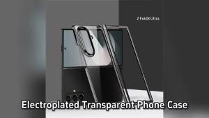 Electroplated Transparent Phone Case For Samsung Galaxy Z Fold 8 3 4 5 6 7 ZFold7 Fold6 5G Plain Plating Clear Shockproof Cover