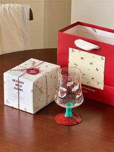 Girls Gifts Gift Box South Korea Retro Hand Painted Cartoon Bear Glass Goblet Cute Juice Potable Spirit Cup