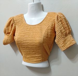 Readymade Stretchable Blouse 2XL 3XL 4XL textured fabric and puffed sleeves.