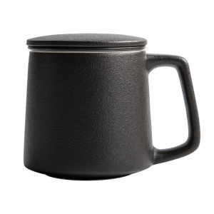 SANXUN | Filtered Tea-water Separation Ceramic Cup with Lid