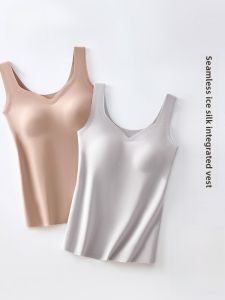 MiiOW | Catwoman Seamless Ice Silk Strap Womens Summer Anti-Light U-Back Bra One-Piece Vest Invisible Backless Bandeau Strap Bralette