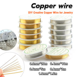 1 Roll Copper Wire Elastic Beading Thread Cord Bracelet String for Jewelry DIY Bracelet Necklace Making 0.2/0.4/0.6/0.8/1mm