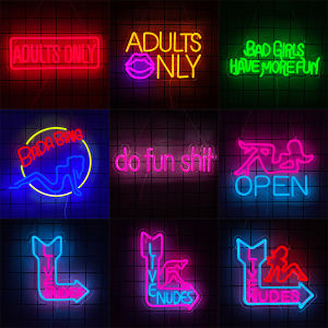 Live Nudes Neon Sign for Wall Décor Adults Only LED Neon Light Sign for Bar Pub Store Man Cave Party Decor5V USB Powered