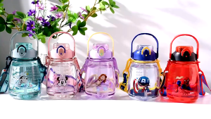 Tumbler For Kids With Straw Disney Plastic Water Bottle Drop-resistant Student Casual Large Cup