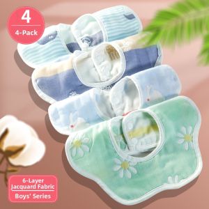 Baby Pure Cotton Newborn Bib Neck Saliva Towel Waterproof Spit Bib Pinny Male and Female Baby Autumn and Winter Thick
