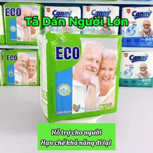 Combo 10 gói Tã bỉm dán người già và phụ nữ sau sinh chất lượng siêu thấm siêu tiết kiệm Eco Size M/L100(vòng eo 62-122cm)