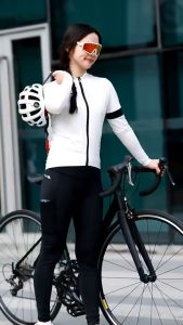 WOSAWE Women Cycling Jersey Sunscreen Breathable Long Sleeve Sports Bike Tops Bicycle Shirt