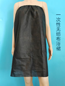 Disposable Wrap Chest Bath Robe Sauna Beauty Salon Guest Therapy Coat Polyester Fiber Womens Home Textile Towel/Bathrobe