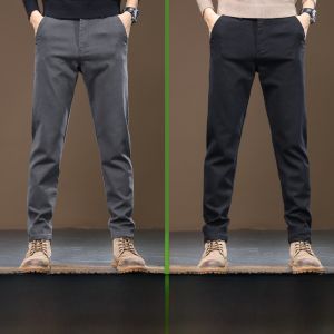 ROMON | Romon Mens Casual Pants Slim Fit Elastic Trendy Business Long Trousers Spring Autumn New Style Fashionable Urban Cotton Polyester Blend