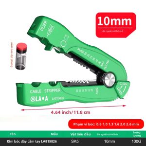LAOA | Dụng Cụ Cắt Và Tuốt Dây LAOA Với Lưỡi Thép SK5 Cắt Được Dây 0.8-2.6mm² Cắt Được Cáp Đến 10mm Có Khóa An Toàn Kèm 1 Lưỡi Dao Dự Phòng