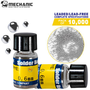 MECHANIC Leaded Solder Balls 0.2-0.76mm 10000pcs BGA Reballing Kit for PCB/IC Chip Repair Mobile Phone & Micro Welding Tools