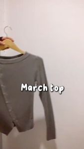 II KNITWEAR BASIC CRICIA BLOUSE RIB ATASAN WANITA KOREAN STYLE NF-JY