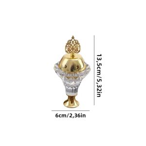 1 Máy Tính Nhân Tạo Pha Lê Lư Hương Có Nắp Kim Loại Máy Khuếch Tán Hương Thơm Cho Phòng Tập Yoga Trang Trí Nhà Cửa Thủ Công Kim Loại