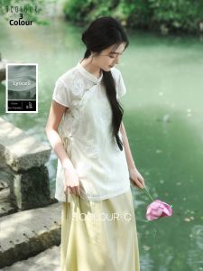3COLOUR·S | Lyerocell Suit for Women Summer Chinese Style