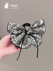 French Vintage Almond Print Claw Clip Womens Full Head Big Size Elegant Knot Hair Accessories Shark Hair Clip Stylish Hairpin