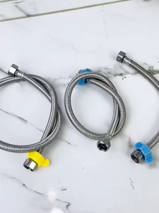 ONOJ 304 Stainless Steel Flexible Faucet Inlet Hose Water Supply Line Silver 30cm/60cm/80cm