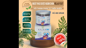 Muối thảo dược ngâm chân THÁI HƯNG - Relax Food 400gr Giảm đau nhức xương khớp giúp ngủ ngon giảm mùi hôi chân