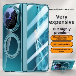 YILONG | Transparent 360 Rotation Magnetic Stand Flip Phone Case 360 Full Protection