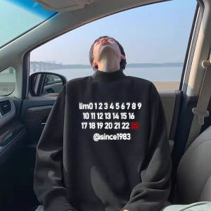 Áo Thun Dài Tay Dày Ấm Áp Mùa Đông Cho Nam Áo Thun Cotton Thường Ngày in Chữ Thời Trang Mùa Thu Đông Dài Tay Rộng Rãi